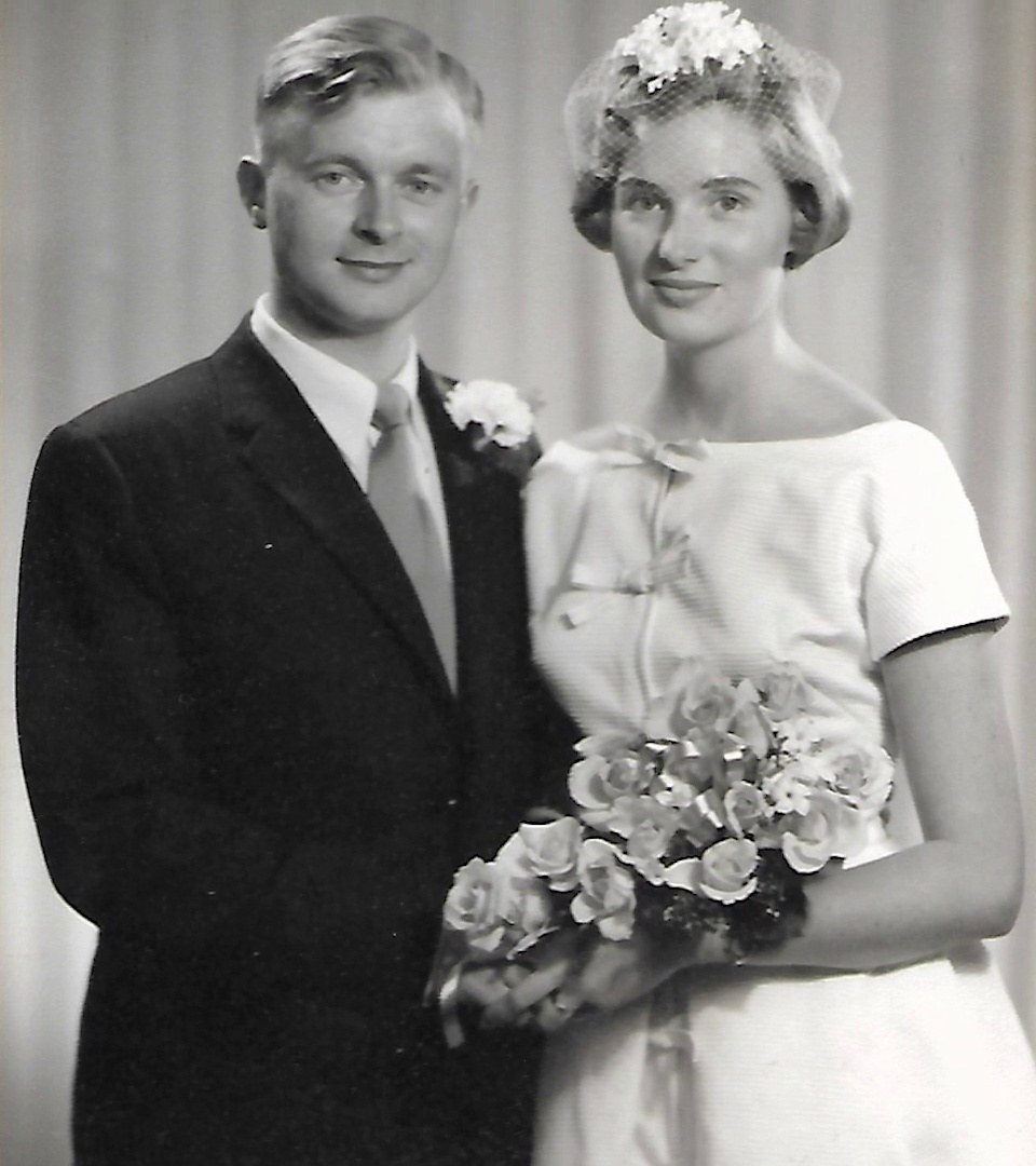 Tony and Liz's wedding portrait, c. July 1960